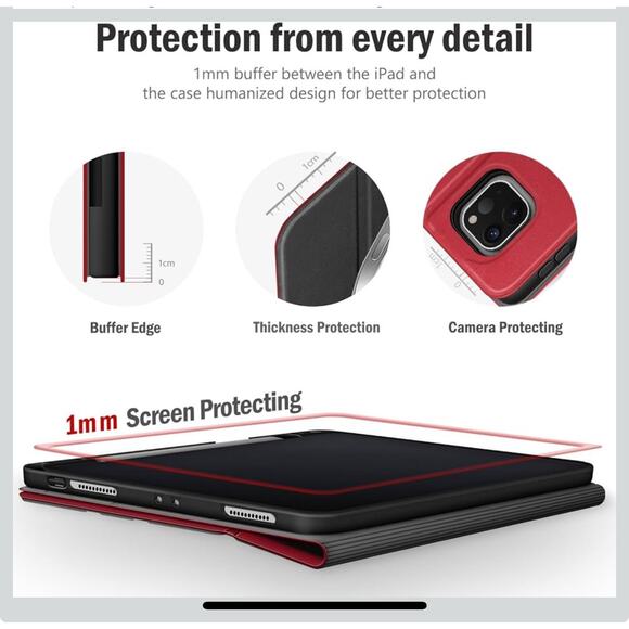 NEW Antbox for iPad Pro 11 Inch Case M5 2025/M4 2024, Built-in Pencil Holder - Picture 7 of 9